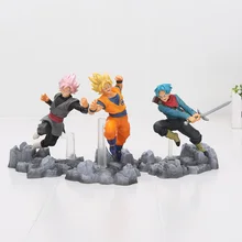 13-15cm Dragon Ball Super Saiyan Son Goku Black Trunks PVC Action Figures Toys soul X soul Dragon Ball Z figure