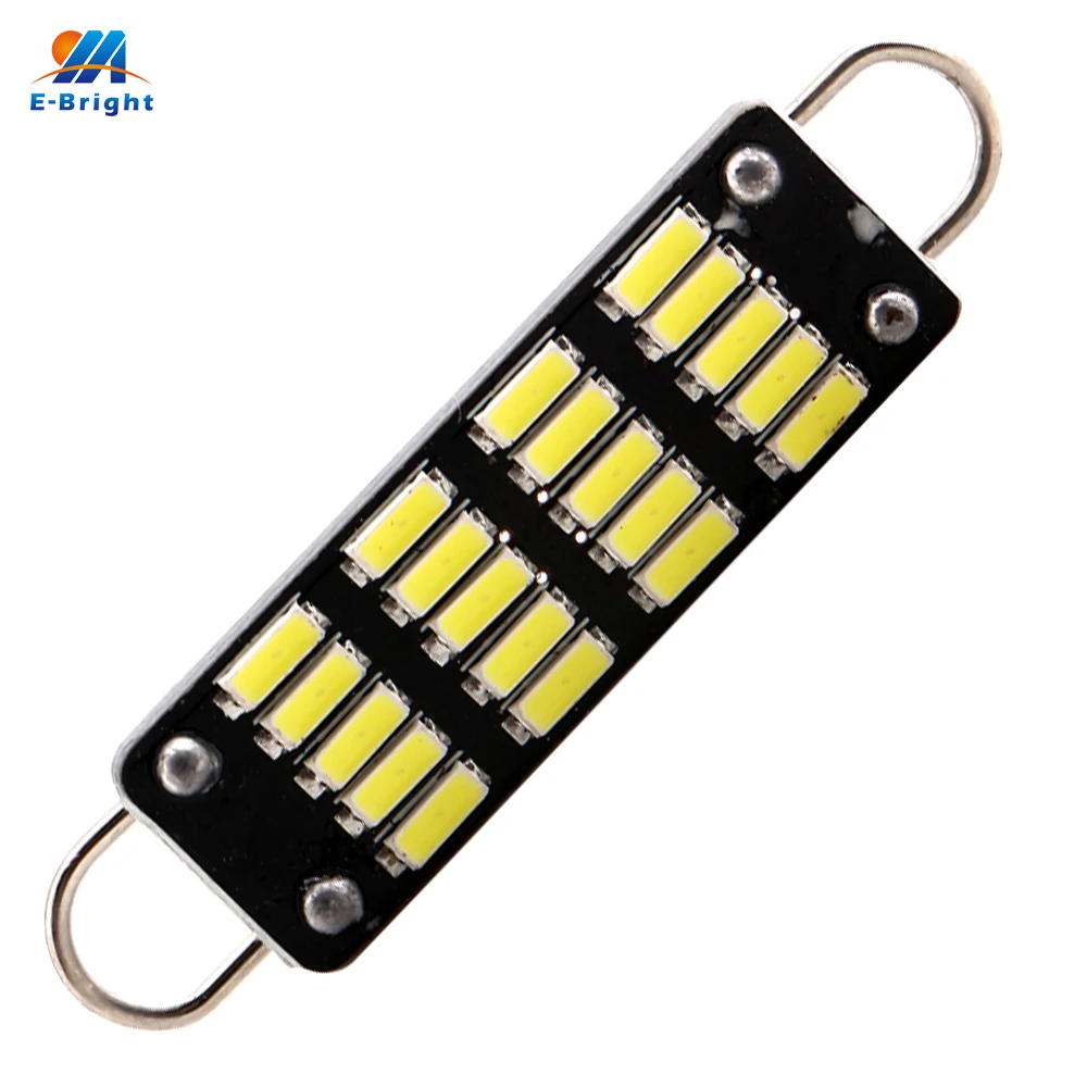 YM E-Bright 100 шт. C5W 44 мм 4014 20 SMD Автомобильная гирлянда для салона купольная