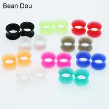 2 шт. модные силиконовые ушные прокладки ушные заглушки Набор заглушек расширители трагус растягиватели 3-20 мм смешанные цвета пирсинг для тела ювелирные изделия