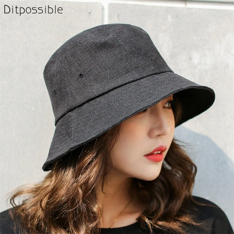 linen bucket hat