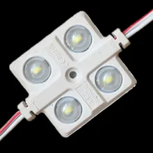 100 шт. Светодиодный модуль DC12V белый сильный яркий; 20 штук веревочке; с портом «мама» объектив СВЕТОДИОДНЫЙ модуль впрыска 4 светодиодный s IP65 Водонепроницаемый