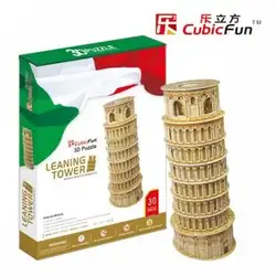 Аутентичные радость CubicFun 3D модель головоломка бумаги игрушка MC053H Италия Пизанская башня-deluxe edition