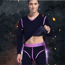 Зимнее вельветовое мужское теплое термобелье, мужские хлопковые кальсоны с круглым вырезом, комплекты для мужчин, плотные мягкие