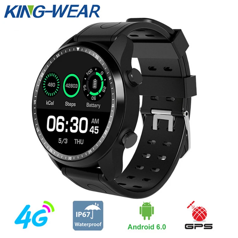 

KingWear KC03 4G Smartwatch Phone GPS Android 6.0 MTK 6737 1.2GHz 1G RAM 16G ROM BT Smart watch 620mAh sports fitness watch