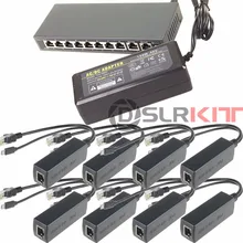 250 м продлить PoE Комплект для 8x Raspberry Pi B/B+/2/3 Micro USB 5 V 2.4A/переключатель 8 PoE