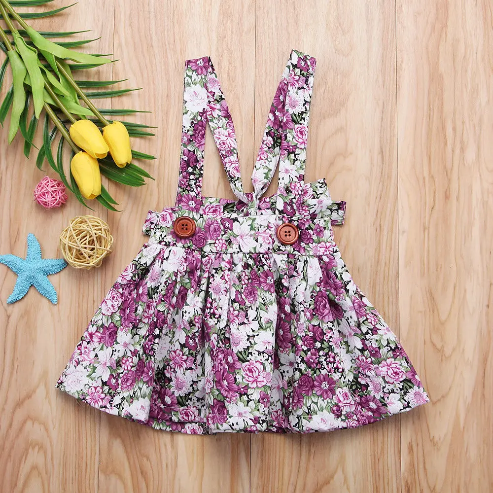 Плиссированная Подвеска для девочек; юбка на подтяжках; одежда для маленьких девочек - Цвет: B