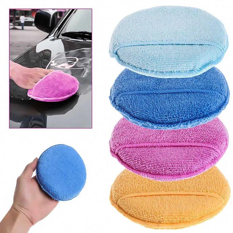 

10Pcs/Lot Car Waxing Microfiber Foam Sponge Pad Cleaning Detailing Pads Polish Sponge Car Wash Tools