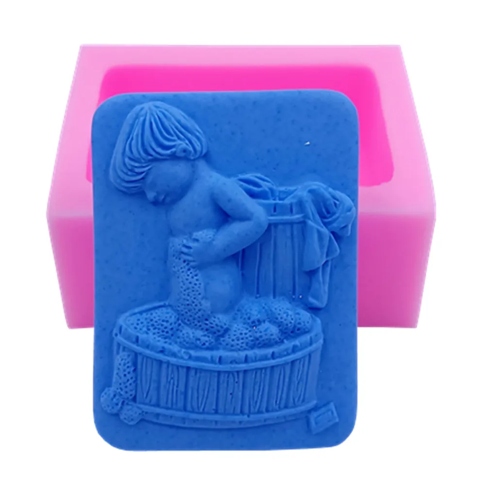 

Kids Bathing Design Soap Mold Food Grade Silicone Mold for Soap Making