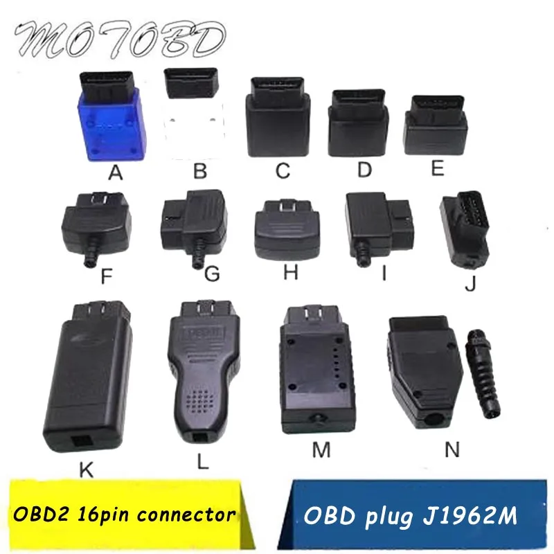 7 Тип 12 в автомобильный диагностический инструмент 16 Pin Obd разъем Obd2 16 Pin адаптер Eobd2 Obdii J1962 разъем Obdii штекер OBD2