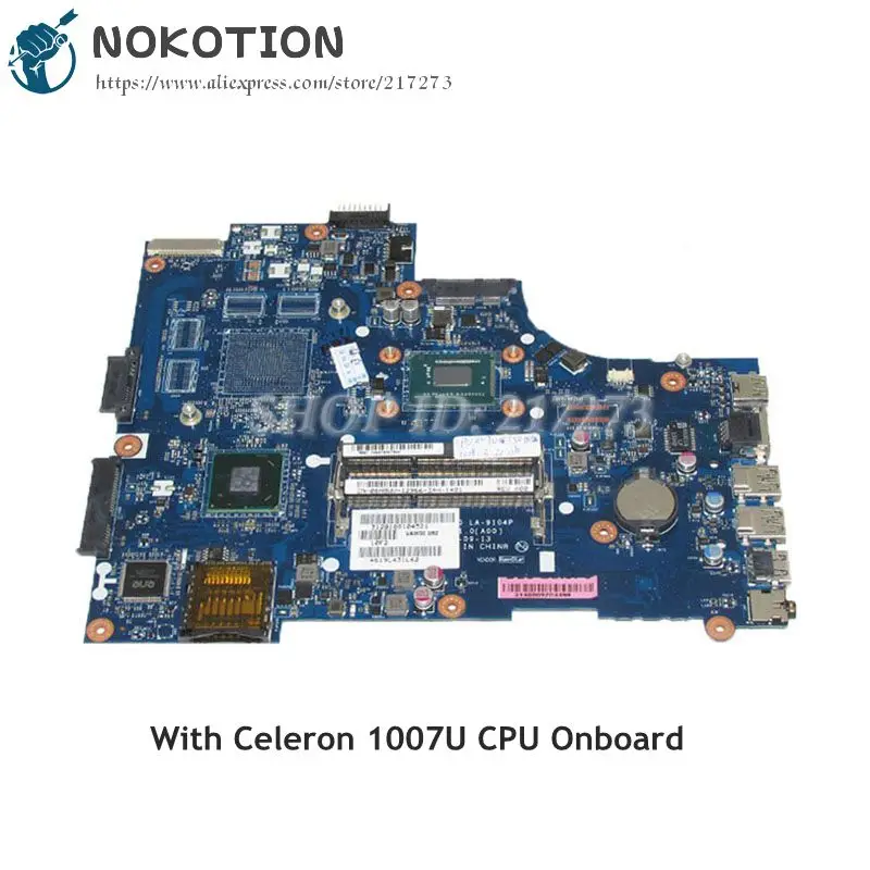 NOKOTION For Dell inspiron 15 3521 5521 Laptop Motherboard SR109 Celeron 1007U CPU VAW00 LA-9104P CN-06H8WV 06H8WV 6H8WV | Компьютеры и