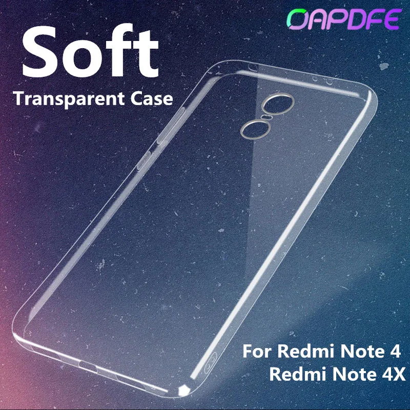 

Ultra Thin Clear silicone Cases For Xiaomi Redmi Note 4 4X Redmi Note 4 Pro Note 4X Global Version Soft Transparent TPU Case
