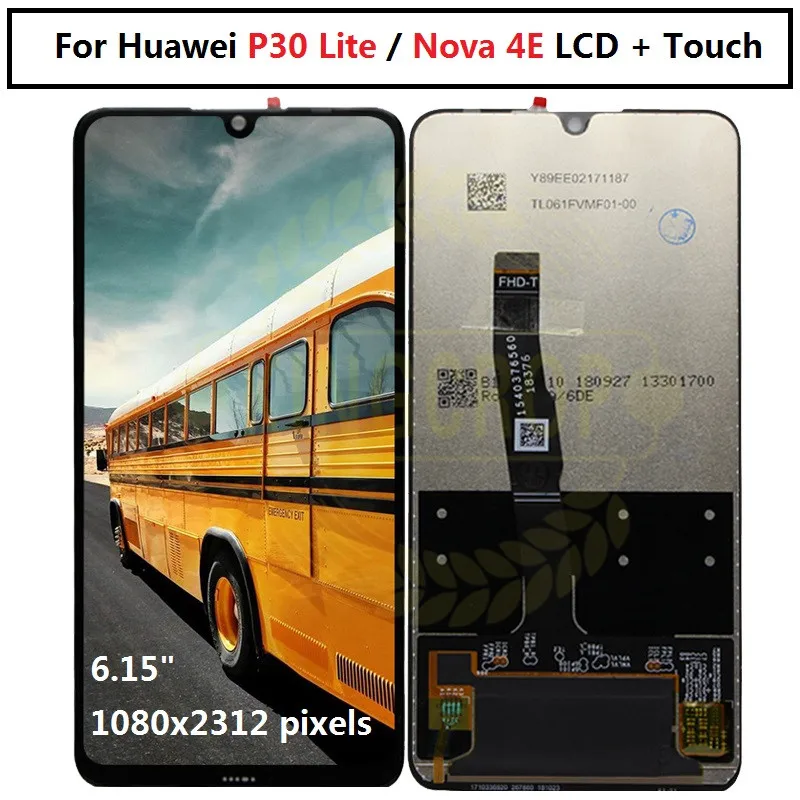 

Original New HUAWEI Nova 4E LCD Display Touch Screen Digitizer Assembly HUAWEI P30 Lite lcd with frame Display Screen