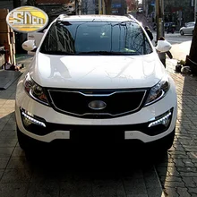 SNCN светодиодный дневные ходовые огни светильник для Kia Sportage 2011 2012 2013 автомобильные аксессуары Водонепроницаемый 12 В DRL Противотуманные фары украшения