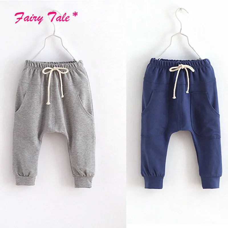 Baby Boy Girls Harem Pants Toddler Kids SweatPants Cropped Trousers Bottoms 1-5Y