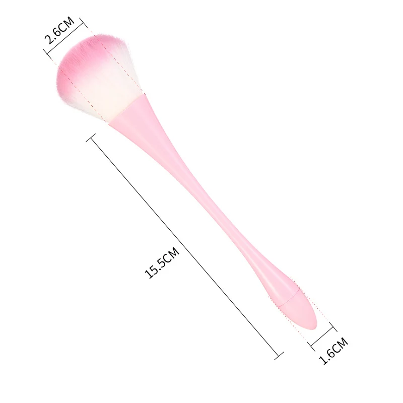 1 Pcs Pink ROHWXY красочная мягкая щетка для очистки ногтей от пыли для удаления блеска ногтей УФ-гель для удаления порошка акриловые кисти для ногтей инструменты для маникюра Новинка - Цвет: 1 Pcs Pink