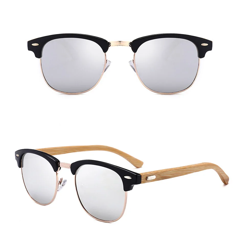 Солнцезащитные очки деревянные поляризационные мужские бамбуковые солнцезащитные очки женские модные брендовые дизайнерские легкие очки зеркальные солнцезащитные очки