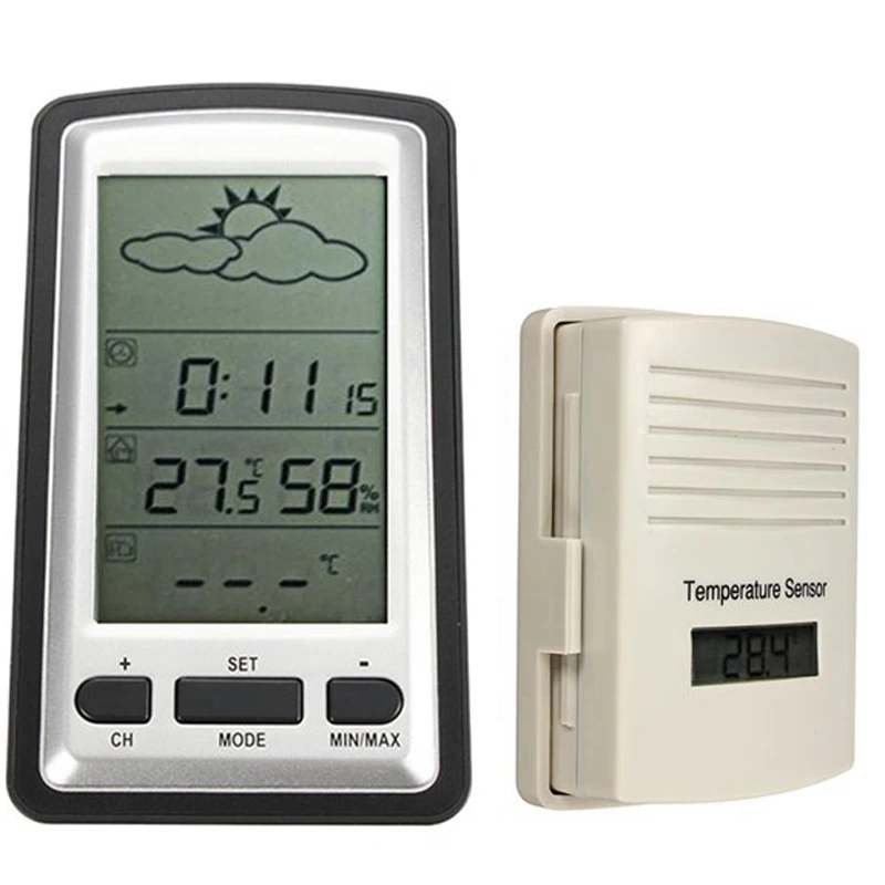Digital Wireless Weather Station Indoor Outdoor Temperature Humidity