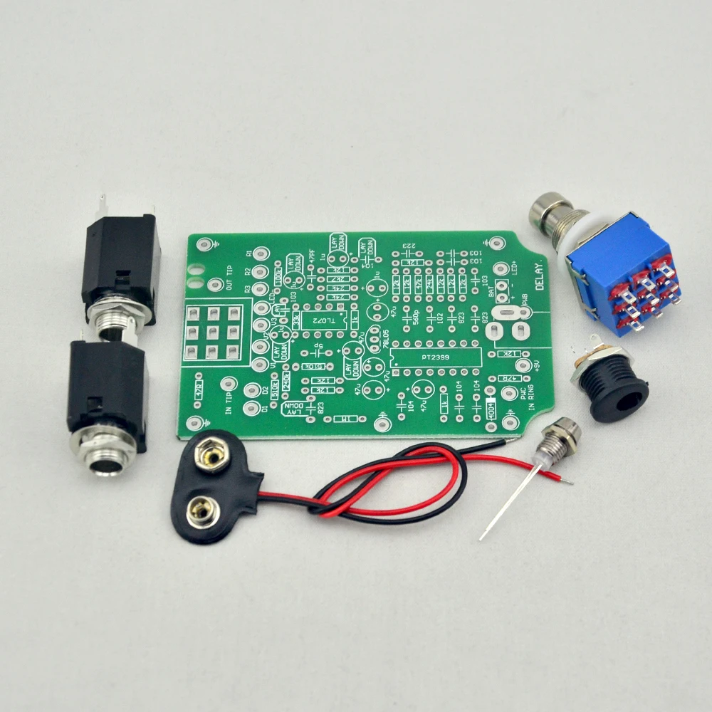 Новая задержка педаль гитарных эффектов наборы PCB и 3PDT 9-контактный ножной переключатель и больше БЕСПЛАТНАЯ ДОСТАВКА