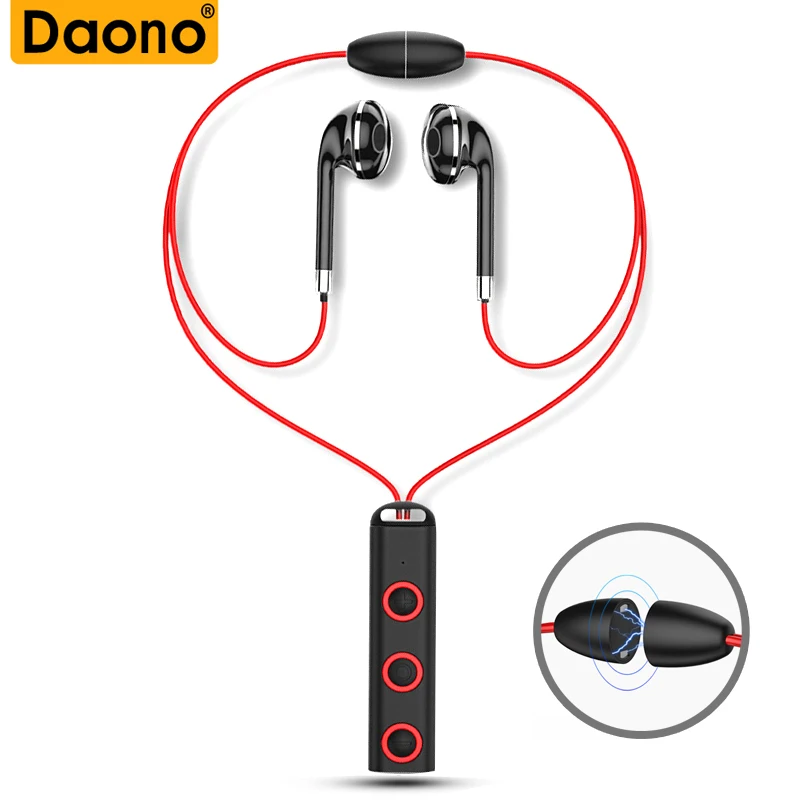 

Daono 2018 New Bluetooth Headphone Wireless Headset Magnetic Neckband Sport Bluetooth Earphone with Mic for phone iphone xiaomi