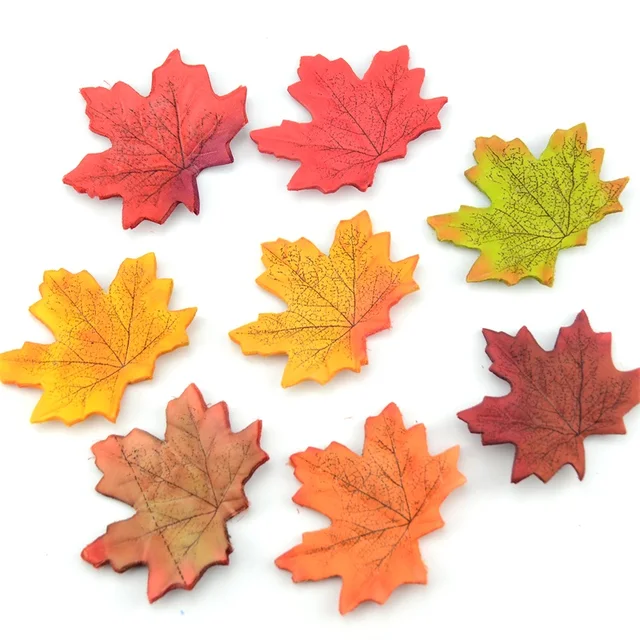20Pcs/lot Artificial Silk Maple Leaves Multicolor Fake Flower Leaf For Scrapbooking Wedding