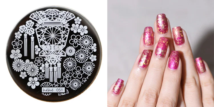 

1PC Nail Stamping Plate Image Transfer Templates Stamp Tool hehe51--The Lantern Festival