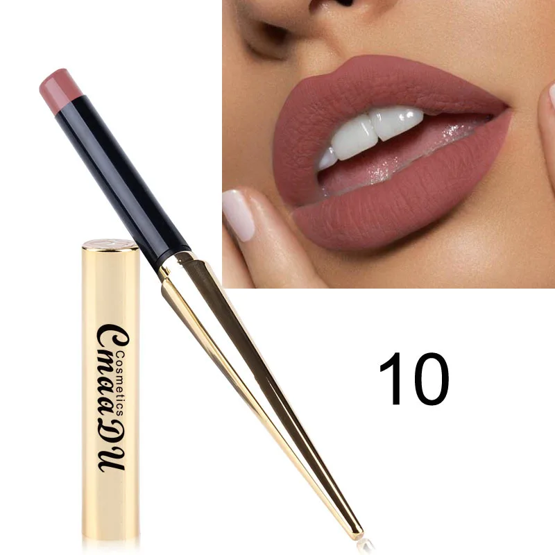 

12 Colors Matte Sexy Lipstick Makeup Nonstick Cup Long Lasting Batom Make Up Beauty Cosmetics Dropshipping