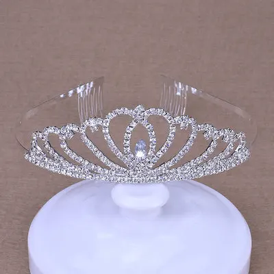 Dia dos namorados de Cristal Tiara Hairband Menina Miúdo Princesa do baile de Finalistas do Partido Coroa de Noiva Accessiories Princesa Prom Crown Headband (2)