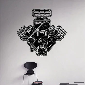 

2018 Neymar Auto Machine Wall Decal Engine Motor Vinyl Sticker Home Interior Garage Decor Removable Art Custom Decals #t392
