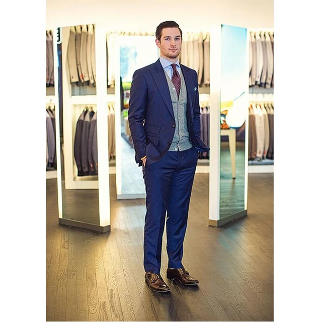 メンズ タキシード で パンツ カスタム新郎men スーツ スリム フィット