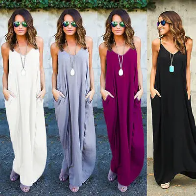 

Womens Maxi Boho Floral Summer Beach Long Evening Party Dress Hot