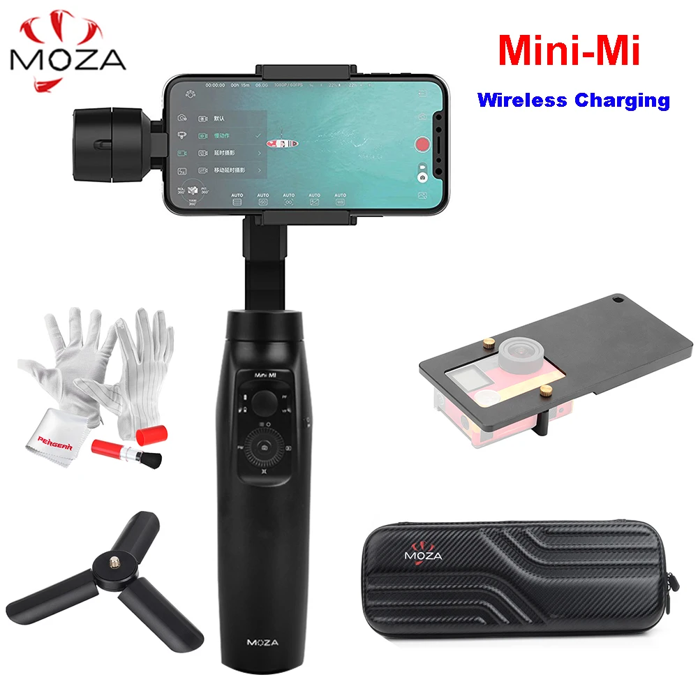 

MOZA Mini-Mi 3-Axis Handheld Gimbal Stabilizer Wireless Charging for iPhone X 8Plus 8 S9 S8 PK Zhiyun Smooth 4 Feiyu Vimbal 2