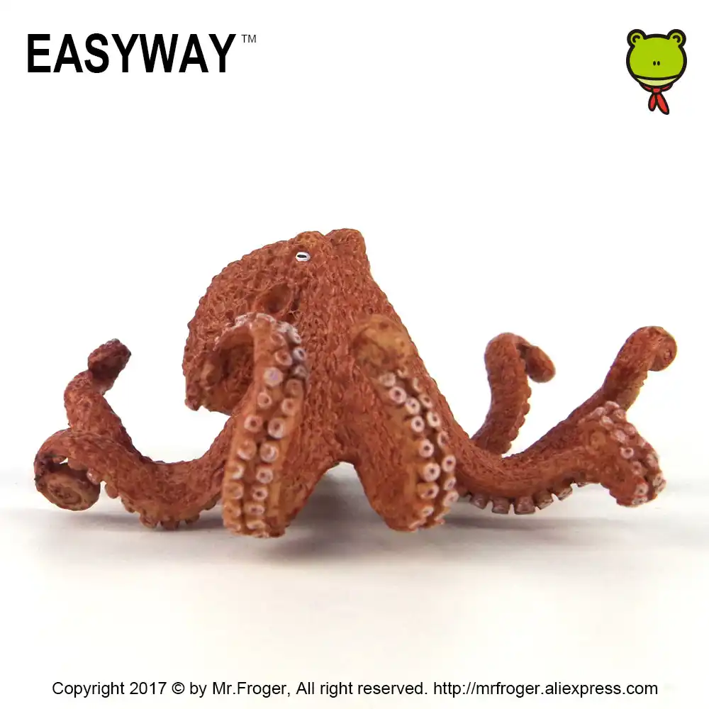 EASYWAY Animal Toys Set Plastic Octopus Toy Action Figure PVC Sea Life