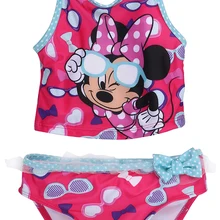 Новые летние милые детские-девочки-дети-мультфильм красная роза Бикини-купальники-купание-костюмы-купальник