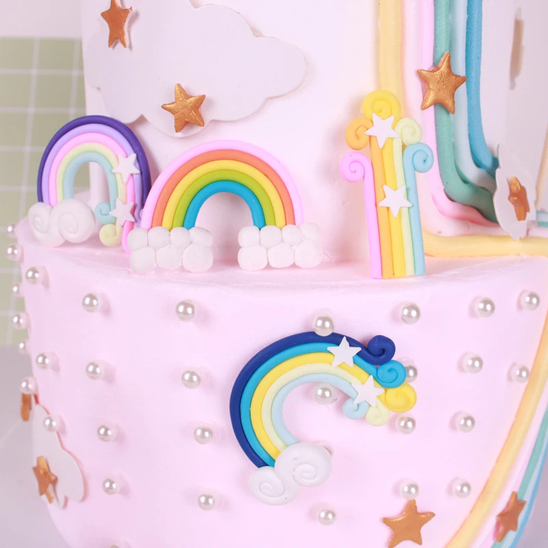 Облако кекс Радуга Kawaii Свадебные украшения для дня рождения детский душ Сделай