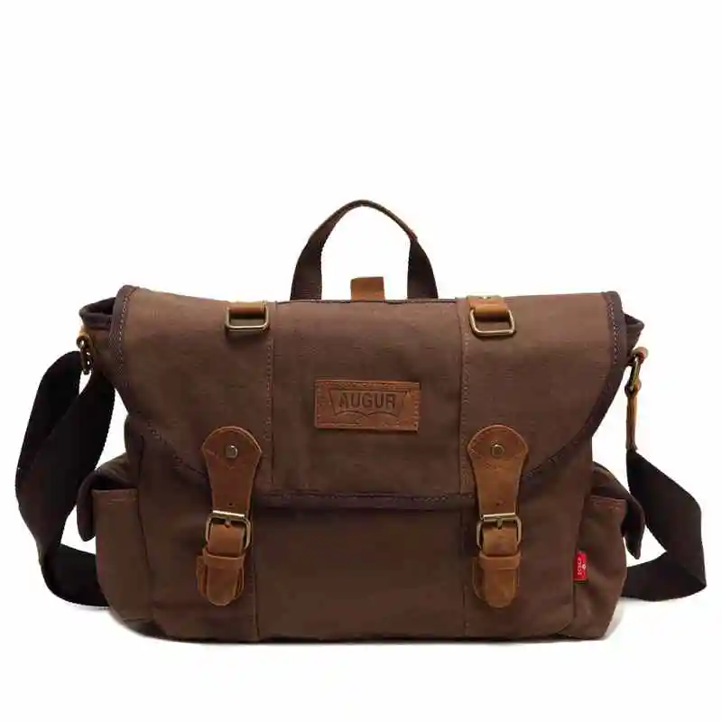 19th Century Mens Retro Canvas With Crazy Horse Leather Shoulder Bag 19th Century Mens Retro Canvas With Crazy Horse Leather Shoulder Bag Student Bags Kit In Crossbody From Luggage On Aliexpress