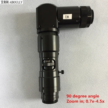 

New optical system 90 degree angle lens Standard C-Mount zoom lens 0.7x-4.5x Automated testing equipment Printing recognition