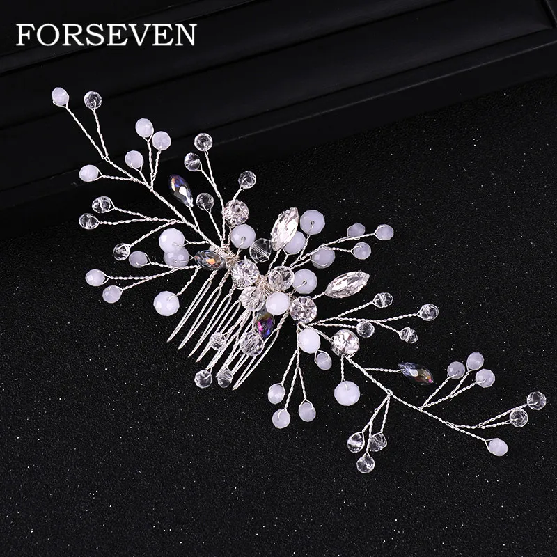

Crystal Rhinestone Hair Combs Women Head Jewelry Bride Hair Comb Handamade Wedding Hair Accessories