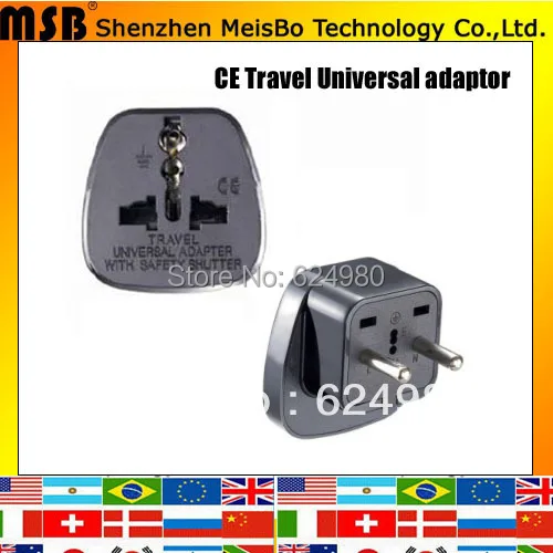 Universal travel 10A 250V ABS UAE power converter uk to eu adapter plug for South America 500pcs