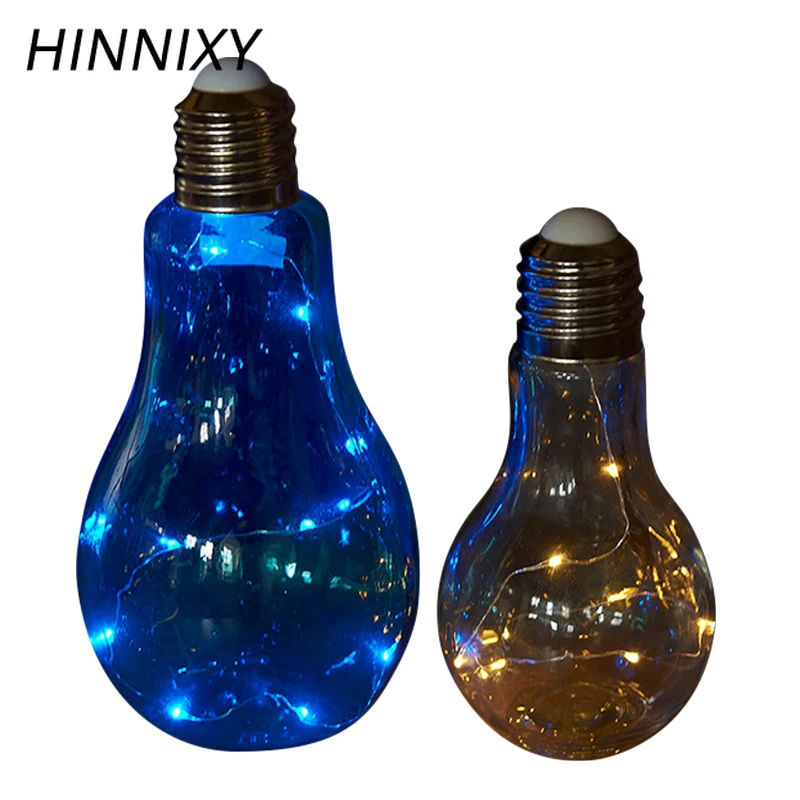 

Hinnixy Bulb Shape Decorative LED Night Light Copper Wire String Light Red Green Blue Table Lamp Plastic Bulb Holiday Lighting