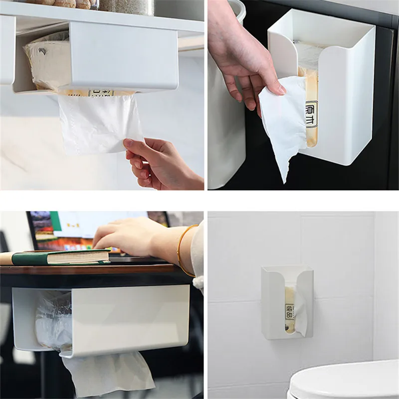 Modern Simple Wind 1pc Punchfree Tissue Box Toilet Paper Holder Wall