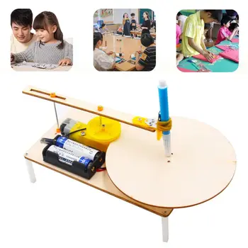 

Creative DIY Electric Plotter Drawing Assembled Kits Children Handmade Graffiti Toy Science Apparatus Physics Experiment Set