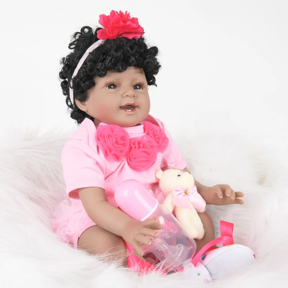 LEOOFU 55 см 22 дюймов дети игрушки Мягкие силиконовые reborn baby реалистичные виниловые