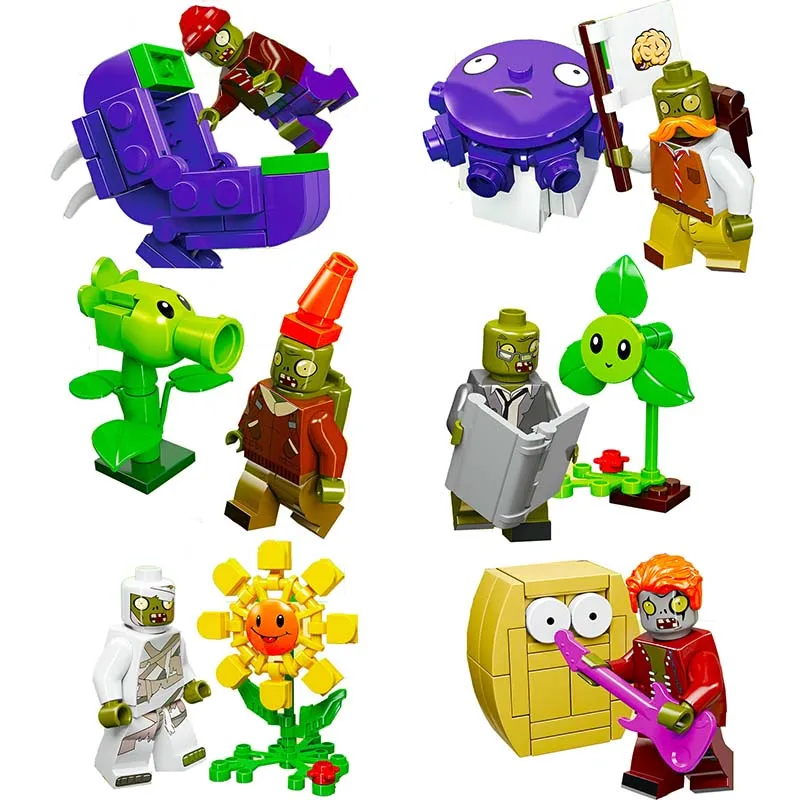 Серия супергероев Растения против Зомби мини мутанты Куклы Фигурки строительные блоки игрушки для детей Подарки