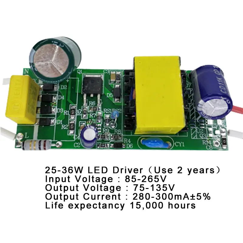 1-3W,4-7W,8-12W,15-18W,20-24W,25-36W LED driver power supply built-in constant current Lighting 85-265V Output 300mA Transformer - Image 6
