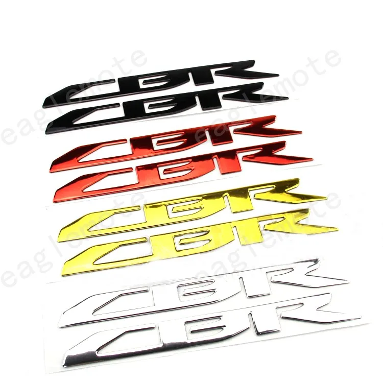 

2pcs CBR Chrome 3D Raised Tank Decorated Protective Sticker Decals Emblem FOR Motorcycle HONDA 08-13 CBR1000RR CBR 600RR