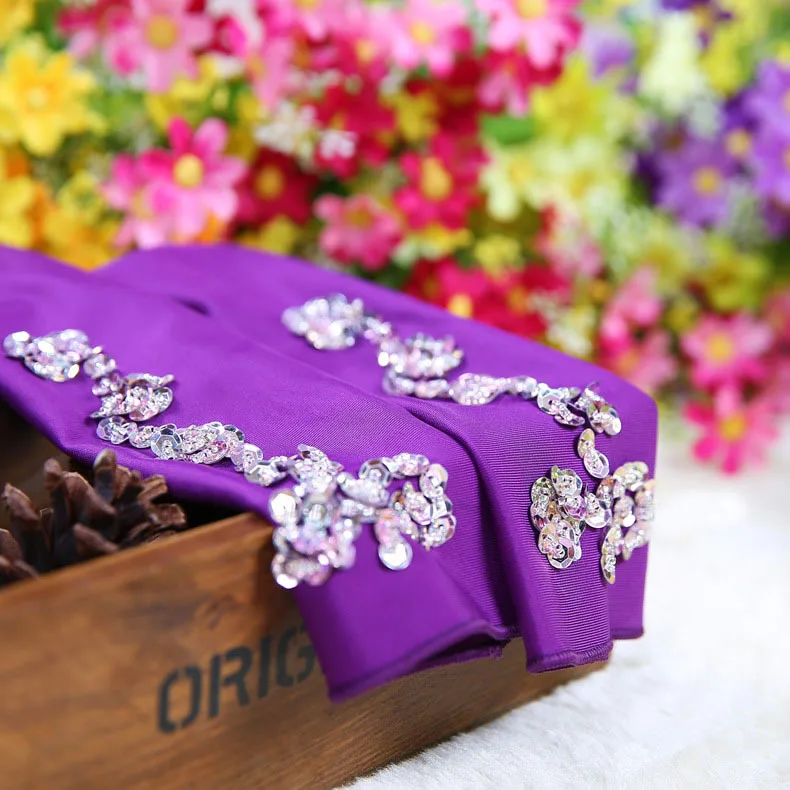 2-5years old Kid children infant girl student Sequins belly latin dance costume party fingerless long performance glove