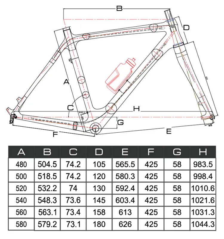Cheap Winice Cyclocross Carbon Fiber Frameset Fork Disc brake Internal Routing BB30 BSA CX Black Matt 6