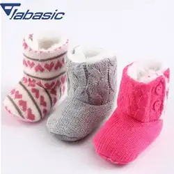 JABASIC плюшевые сапоги для малышей Новинка для новорожденных зимние Утепленная одежда бархатистой сапоги для малышей Мягкая подошва обувь
