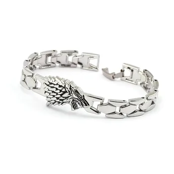 

10/pcs Game of Throne Bracelet Song of ice fire Stark Chain Link Charm Bracelets Bangle Cosplay Jewelry Men Women
