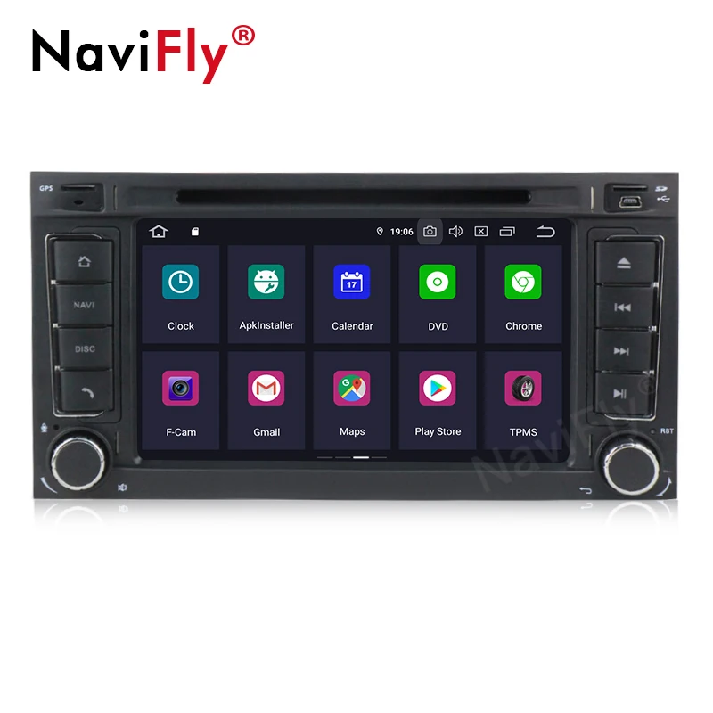 Cheap NaviFly Android9.0 IPS Screen DSP Quad core Car Multimedia player 2 Din Autoradio For VolkswagenTouareg T5 Canbus Wifi FM DVR 4